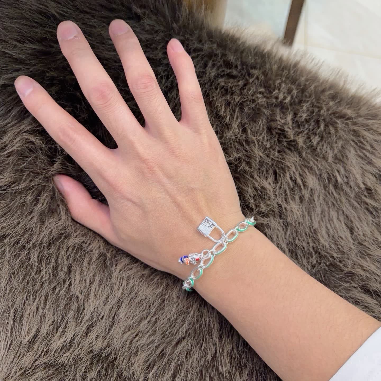 Tiffany & Co. Lock Charm Bracelet